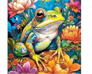 Obrázek z Puzzle CHERRY květinová žába 1000 dílků 